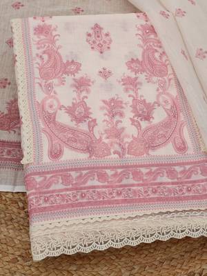 printed linen unstitched dress material 5