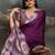 Purple ethnic ajrak printed festive wear saree with matching blouse