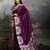 Purple ethnic ajrak printed festive wear saree with matching blouse