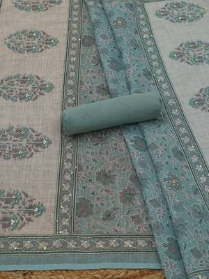 printed linen unstitched dress material 3