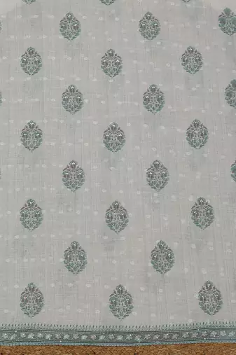printed linen unstitched dress material