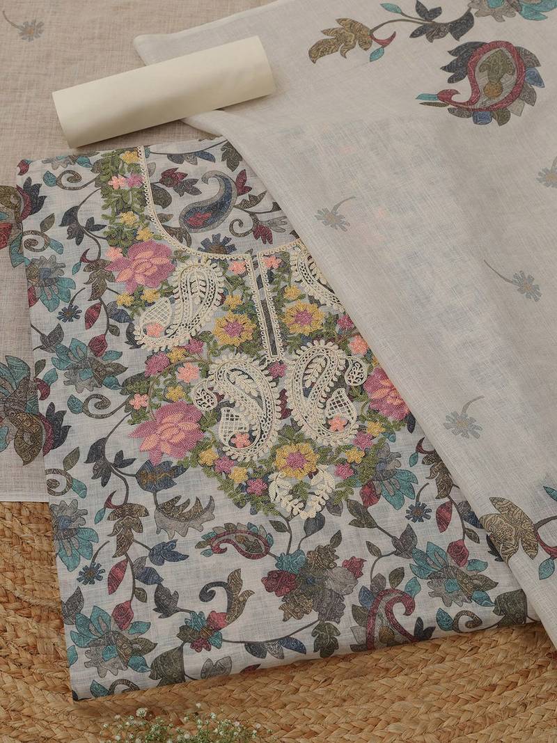 printed  cotton unstitched dress material