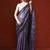 Purple embellished sequinned saree with blouse