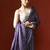Purple embellished sequinned saree with blouse
