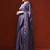 Purple embellished sequinned saree with blouse