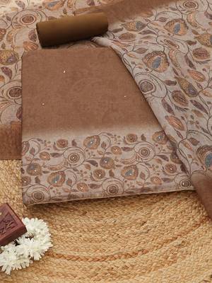 printed linen unstitched dress material 1