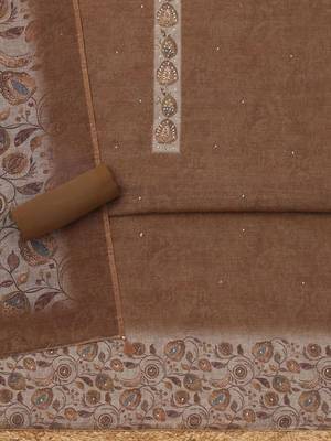 printed linen unstitched dress material 4