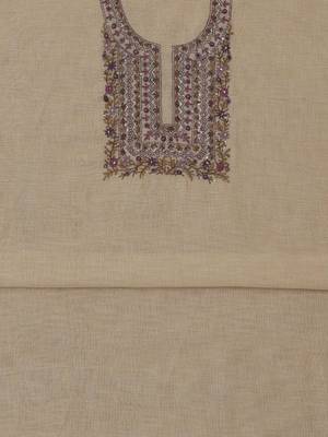 embroidered linen unstitched dress material 4