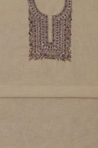 embroidered linen unstitched dress material