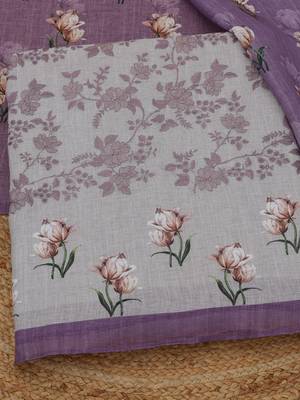 printed linen unstitched dress material 2