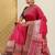 Pink fuchsia pink & silver ethnic motifs sequinned jashn banarasi saree