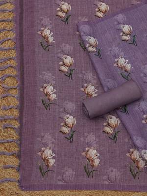 printed linen unstitched dress material 4