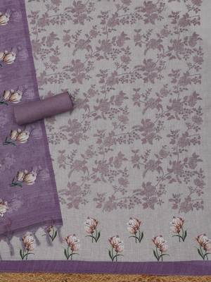printed linen unstitched dress material 5
