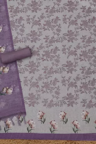 printed linen unstitched dress material