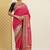 Pink fuchsia pink & silver ethnic motifs sequinned jashn banarasi saree