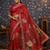 Maroon embroidered organza saree