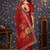 Maroon embroidered organza saree