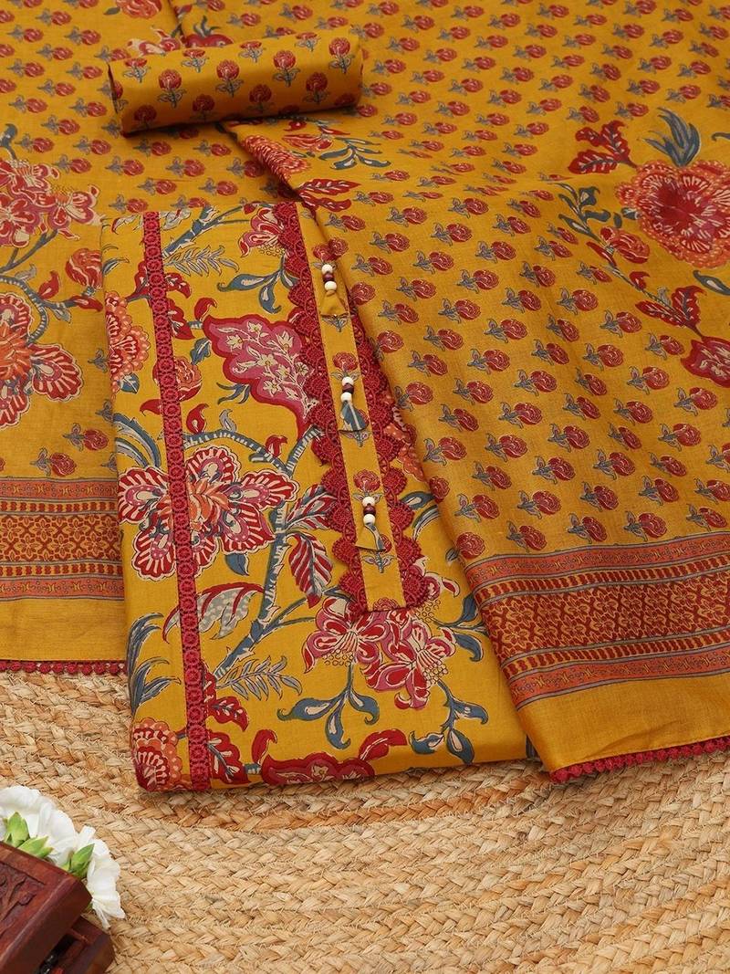 printed unstitched dress material
