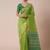 Green woven design banarasi saree with blouse piece