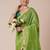 Green woven design banarasi saree with blouse piece