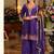 Blue chinon full stitched free size wedding size upto 44