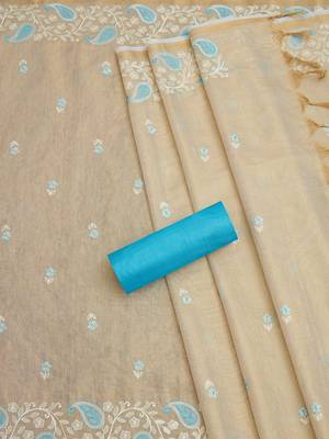 embroidered floral embroidered thread work unstitched dress material 3