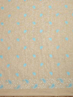 embroidered floral embroidered thread work unstitched dress material 5