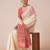 Off white ethnic motif woven design banarasi silk saree