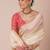 Off white ethnic motif woven design banarasi silk saree