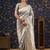 Cream woven design banarasi saree