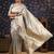 Cream woven design banarasi saree