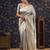 Cream woven design banarasi saree