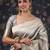 Cream woven design banarasi saree