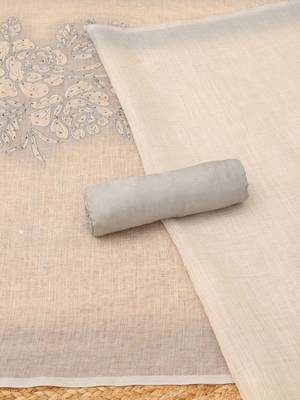 printed linen unstitched dress material 4