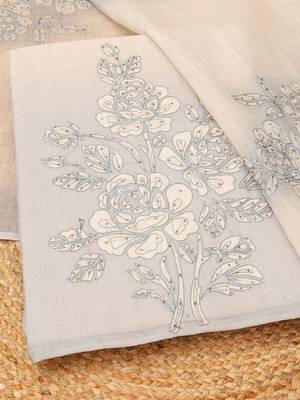 printed linen unstitched dress material 5