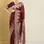 Brown ethnic motifs zari banarasi saree