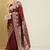 Brown ethnic motifs zari banarasi saree