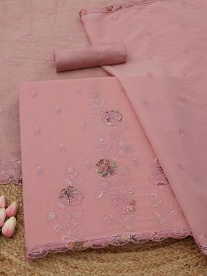 embroidered unstitched dress material 3