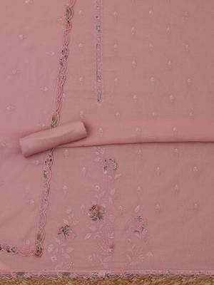 embroidered unstitched dress material 5