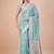 Blue floral woven design saree