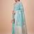 Blue floral woven design saree