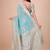 Blue floral woven design saree