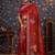 Maroon floral printed sequinned embellished saree