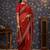 Maroon floral printed sequinned embellished saree