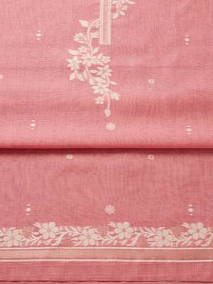 floral woven design unstitched dress material 4