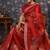 Maroon floral printed sequinned embellished saree