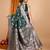 Green zari woven design banarasi saree with unstitched blouse