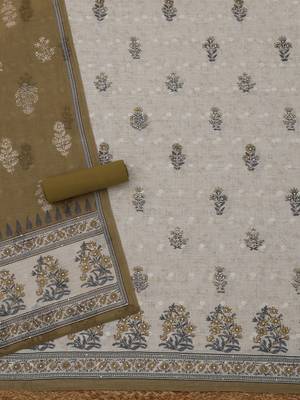 printed linen unstitched dress material 4