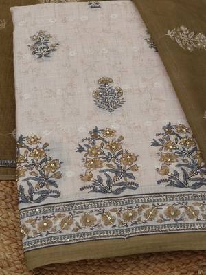 printed linen unstitched dress material 5