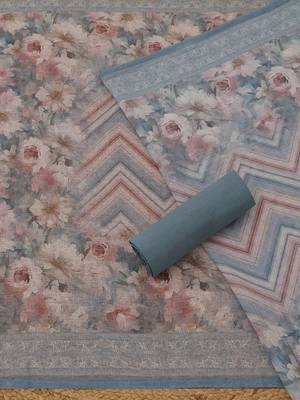 printed linen unstitched dress material 3